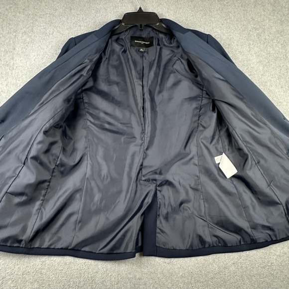 Banana Republic Blazer Womens 8P Blue Tuxedo Preppy Navy Petite Lined Jacket - Picture 9 of 12